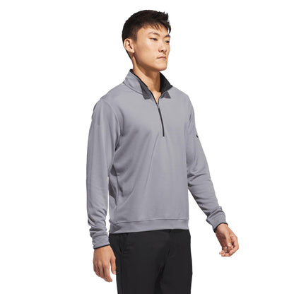 adidas Lightweight Half-Zip Herrenpullover grau