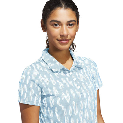 adidas Ultimate365 Jacquard Climacool Damenpoloshirt hellblau