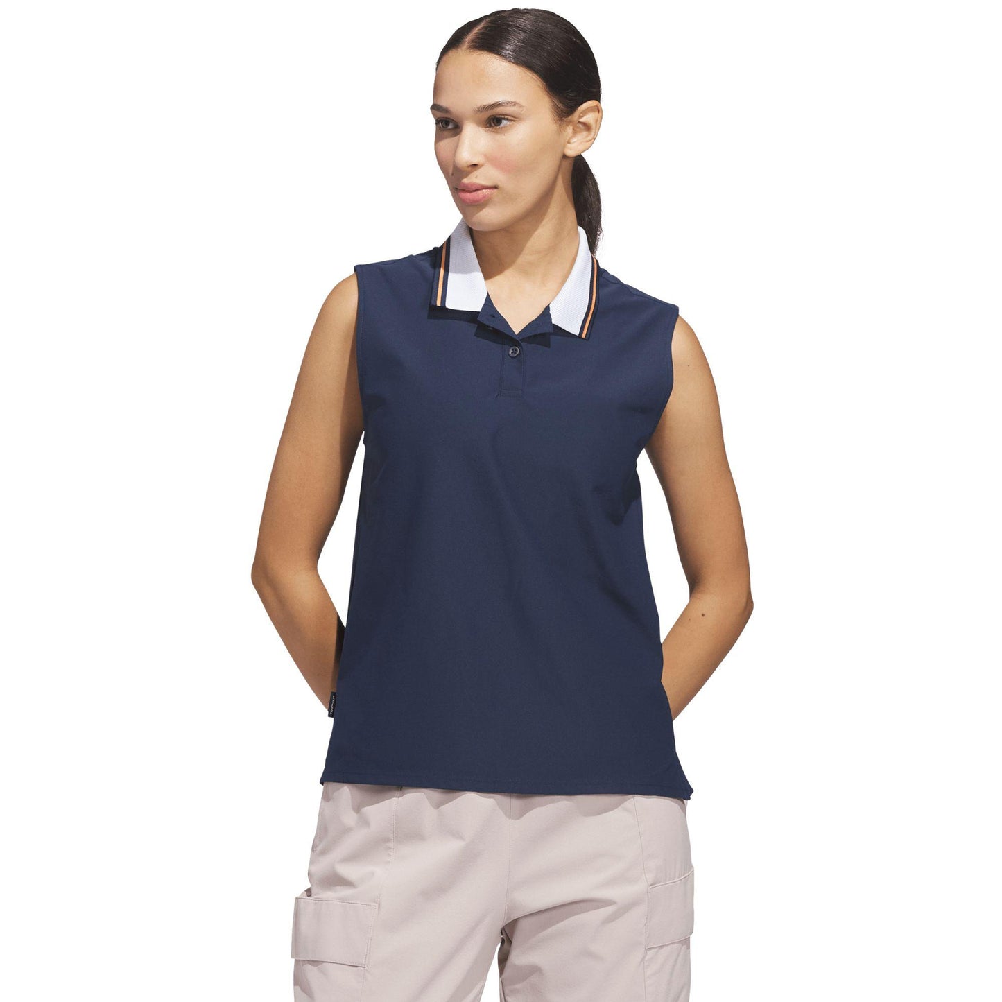 adidas Beyond The Course Twistknit Sleeveless Damenpoloshirt navy