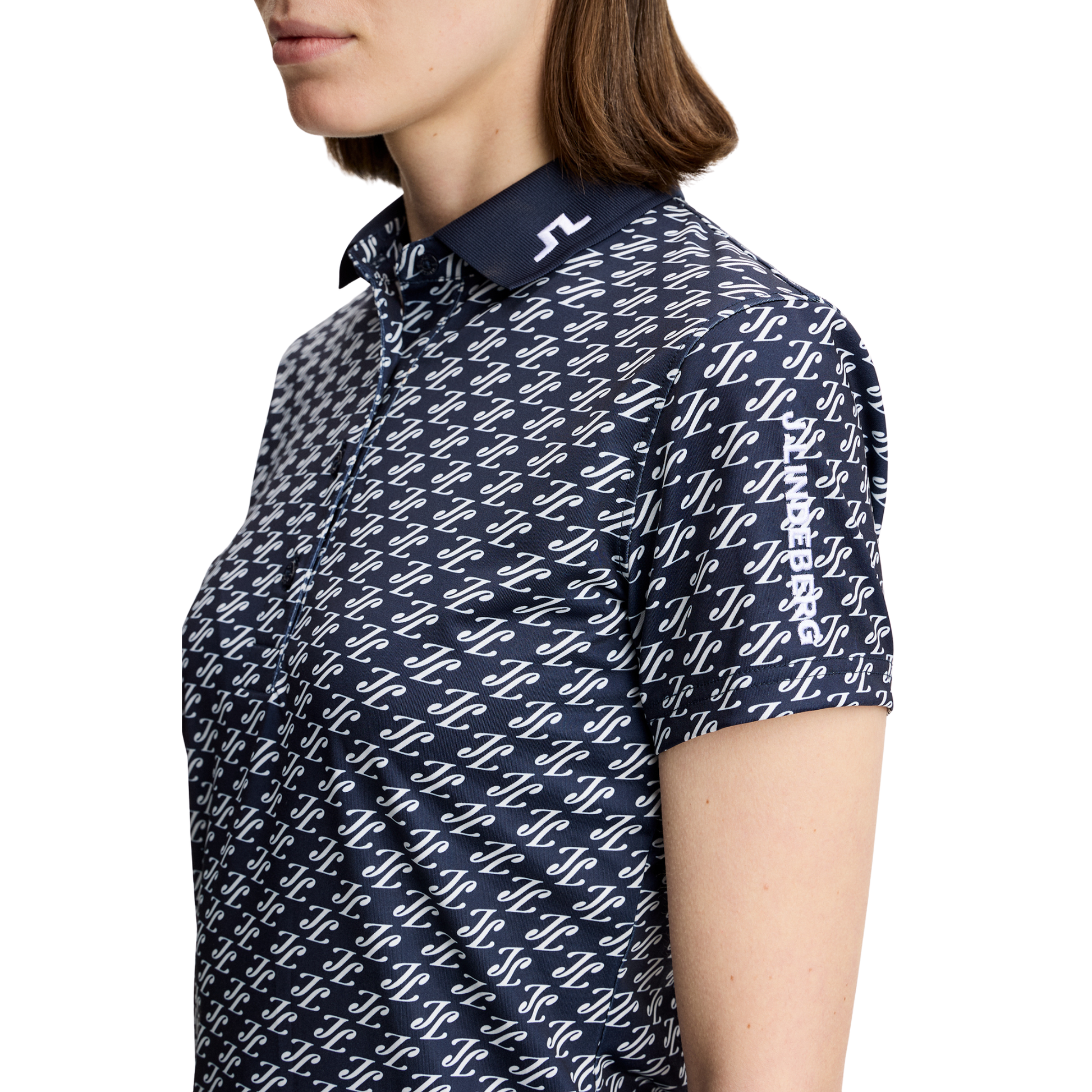 Lindeberg_Tour_Tech_Print_Damen_Poloshirt_2026_Cardi_Jacquard_S_-_Navy_GWJT14815_O632