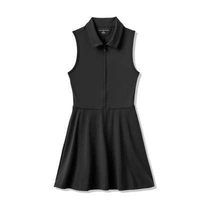 TravisMathew_Moveknit_SL_Zip_Damenkleid_schwarz_1LF073_0BLK