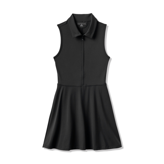 TravisMathew_Moveknit_SL_Zip_Damenkleid_schwarz_1LF073_0BLK