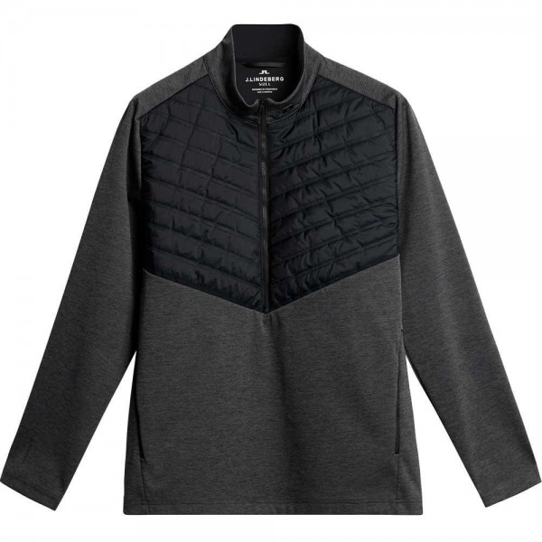 Lindeberg Raph Quilt Hybrid Herren-Pullover Asphalt-Black
