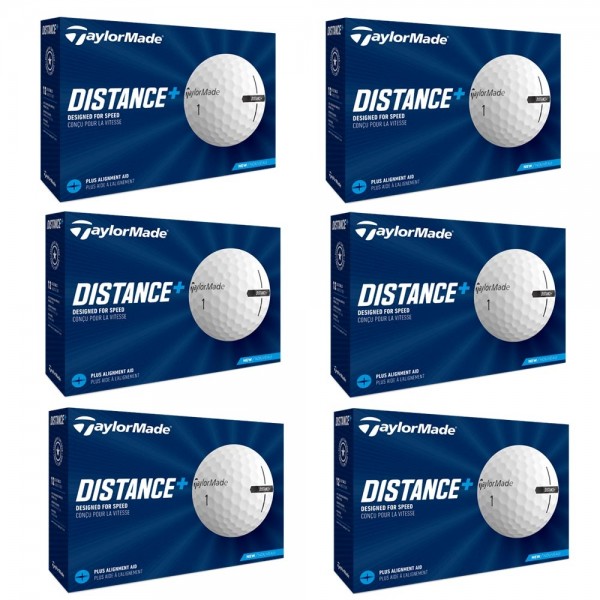 TaylorMade Distance+ Golfbälle 6 Packungen (72 Bälle)