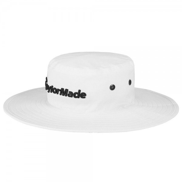 TaylorMade Metal Eyelit Bucket Hat White