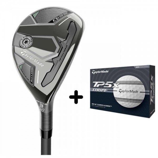 TaylorMade Qi35 Max Lite Rescue inkl. ein Dutzend TP5x Stripe Golfbälle