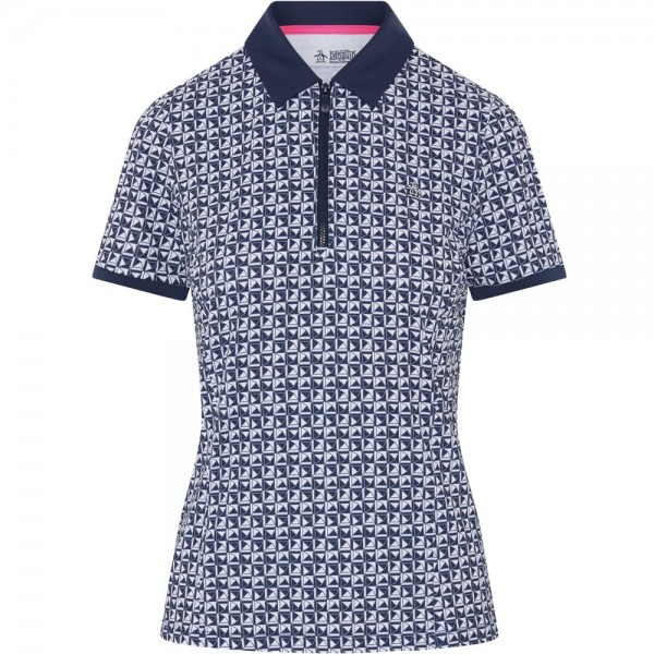 Penguin Geo Printed Damenpoloshirt