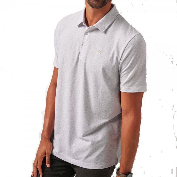 TravisMathew Free Passage White Herrengolfpoloshirt