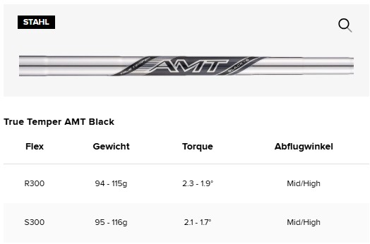 Titleist T250 Eisen 2025 Schäfte