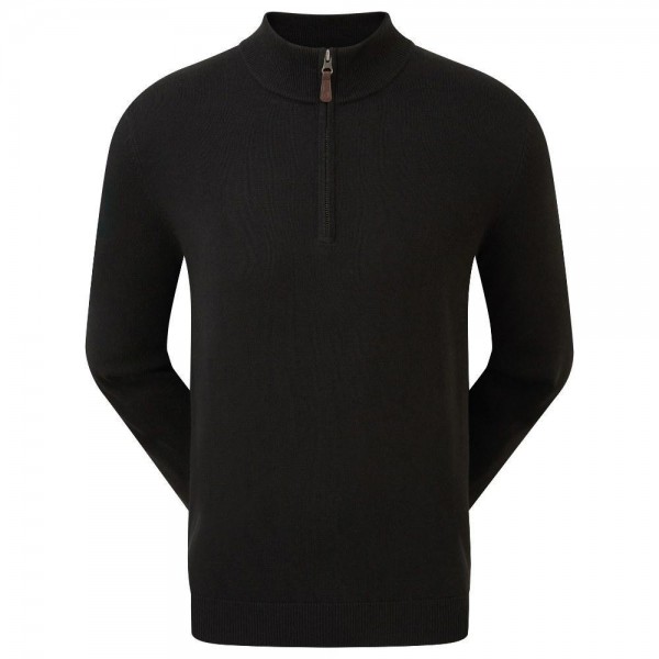 FootJoy Half-Zip Herrenpullover black FootJoy Half-Zip Herrenpullover black