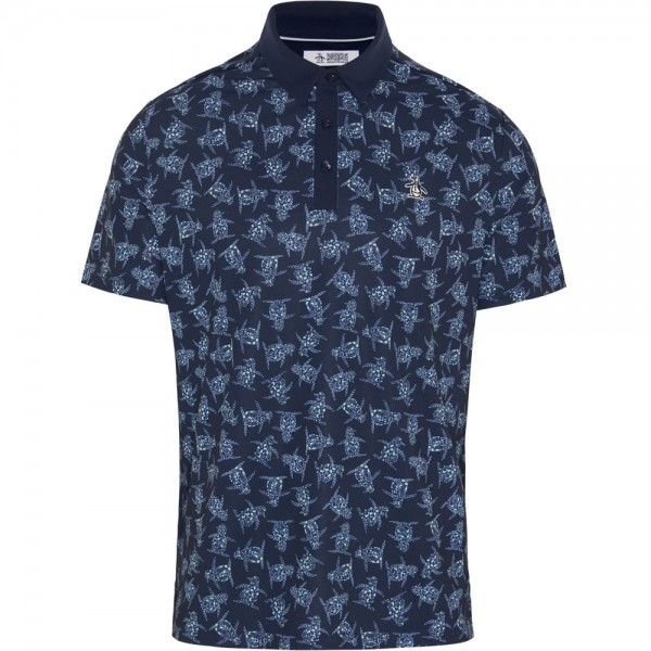 Penguin All-Over 60´s Floral Pete Print Herrengolfpoloshirt