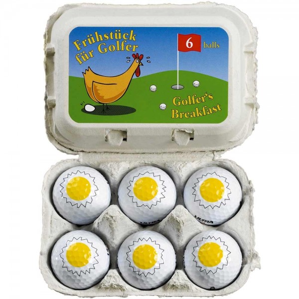 Sportiques Golfers Breakfast - 6 Golfbälle Geschenkartikel
