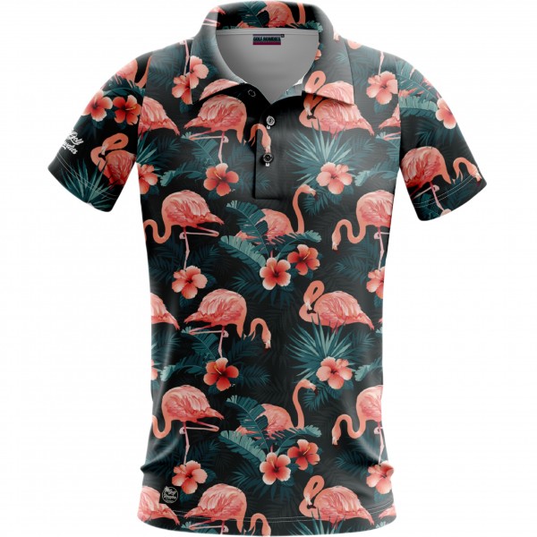Golf Rowdies Flamingo Damengolfpoloshirt