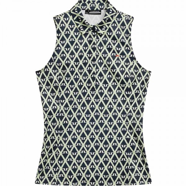 Lindeberg W Dena Print Sleeveless Damengolfpoloshirt